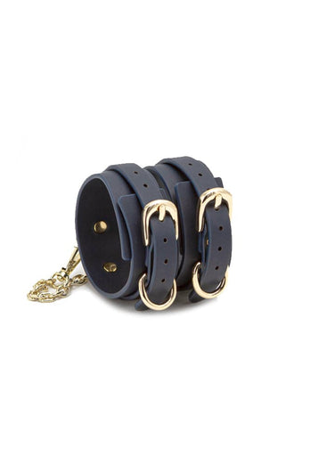 NS Novelties - Bondage Couture - Ankle Cuffs - Blue - Stag Shop