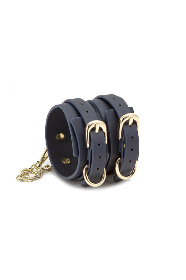 NS Novelties - Bondage Couture - Ankle Cuffs - Blue - Stag Shop