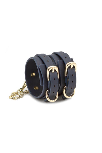 NS Novelties - Bondage Couture - Ankle Cuffs - Blue - Stag Shop