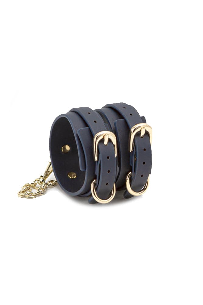 NS Novelties - Bondage Couture - Ankle Cuffs - Blue - Stag Shop