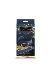 NS Novelties - Bondage Couture - Collar and Leash - Blue - Stag Shop