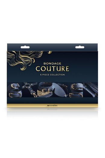 NS Novelties - Bondage Couture - BDSM Bondage Kit - 6 Pc - Blue - Stag Shop