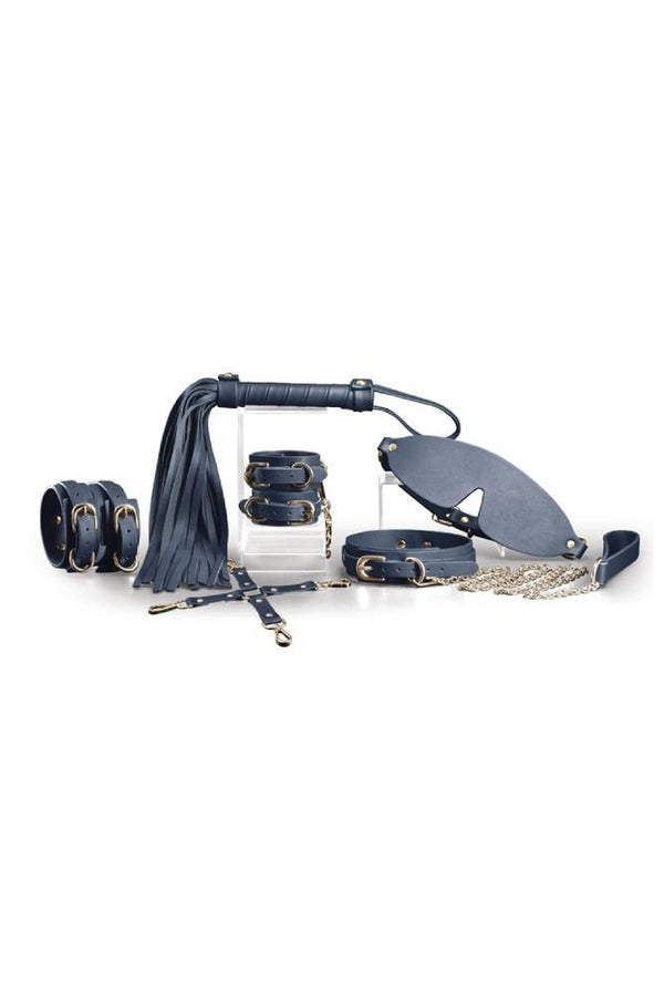 NS Novelties - Bondage Couture - BDSM Bondage Kit - 6 Pc - Blue - Stag Shop