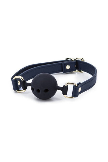 NS Novelties - Bondage Couture - Ball Gag - Blue - Stag Shop
