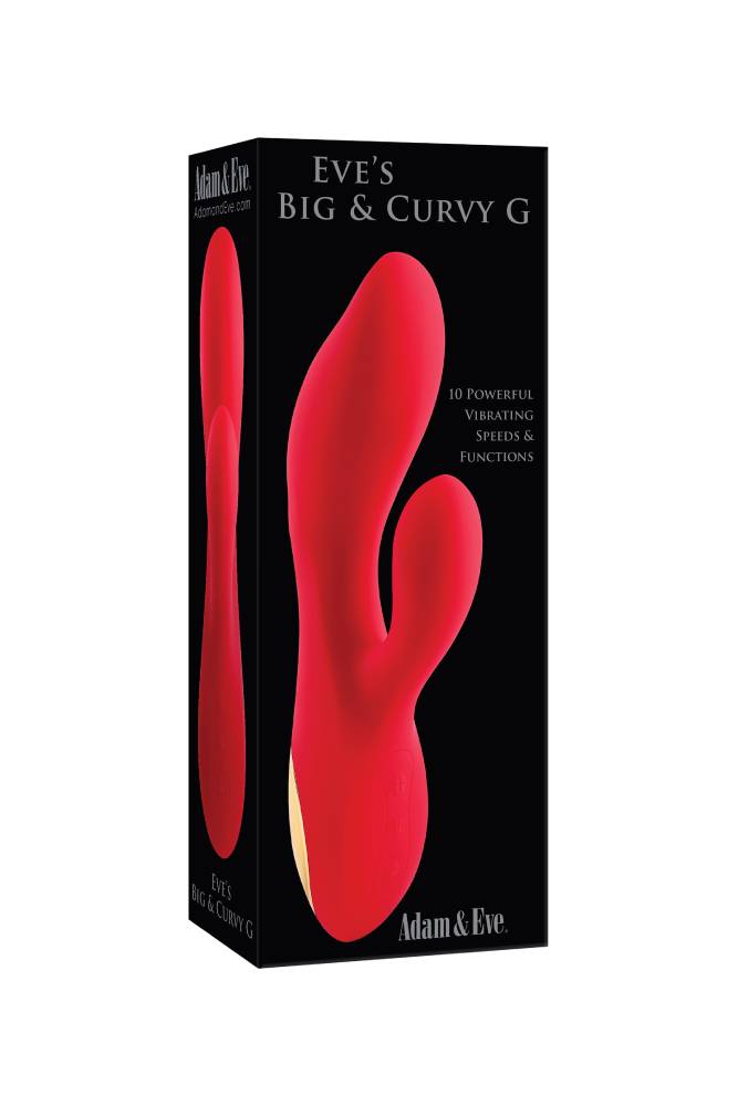 Adam & Eve - Eve's Big & Curvy G Rabbit Vibrator - Red - Stag Shop