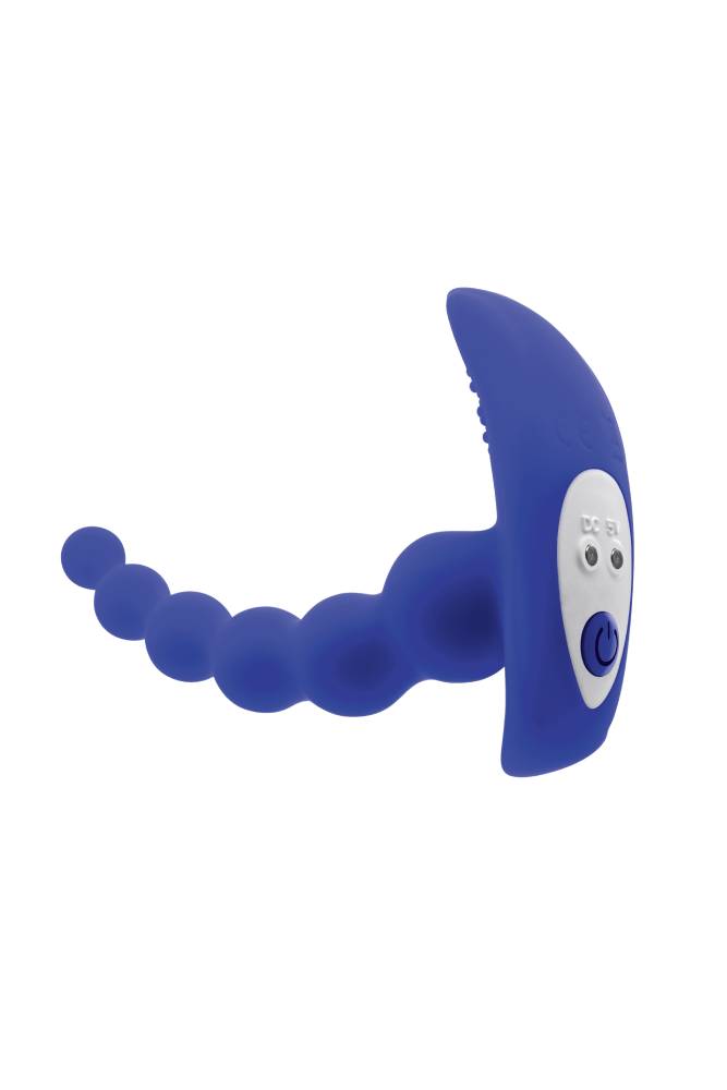 Evolved - Gender X - Beaded Pleasure Remote Controlled Anal Beads - Blue - Stag Shop