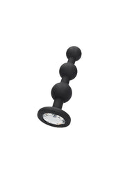 Ouch by Shots Toys - Silicone Beaded Diamond Butt Plug - Black - Stag Shop