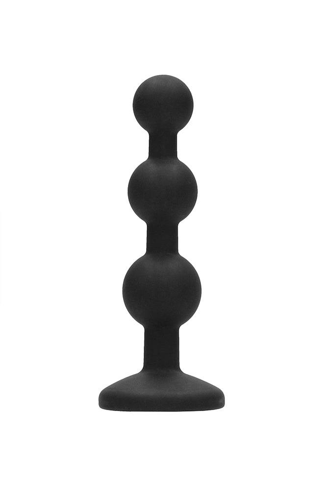 Ouch by Shots Toys - Silicone Beaded Diamond Butt Plug - Black - Stag Shop