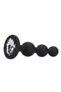 Ouch by Shots Toys - Silicone Beaded Diamond Butt Plug - Black - Stag Shop