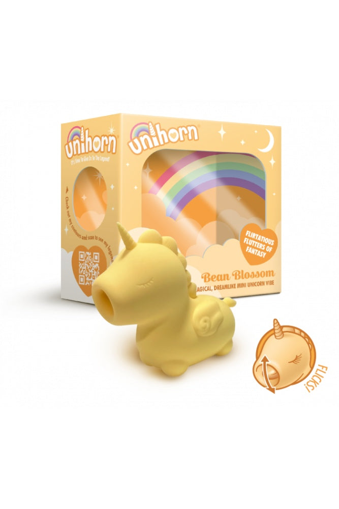 Creative Conceptions - Unihorn Bean Blossom Fluttering Vibrator - Yellow - Stag Shop