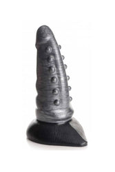 XR Brands - Creature Cocks - Beastly Tapered Bumpy Silicone Dildo - Silver - Stag Shop
