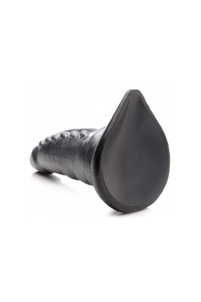 XR Brands - Creature Cocks - Beastly Tapered Bumpy Silicone Dildo - Silver - Stag Shop