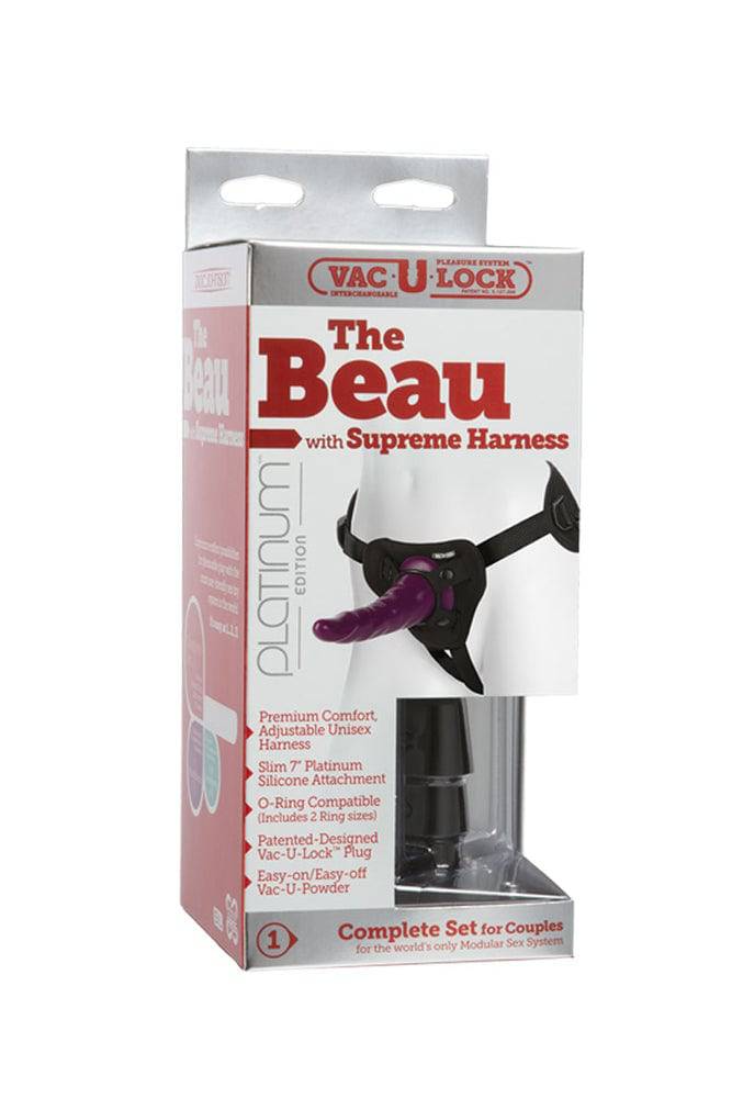 Vac-U-Lock by Doc Johnson - The Beau & Supreme Harness Strap-On Kit - Stag Shop