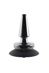 Evolved - Beginner Metal Vibrating Plug with Suction Cup Base - Black - Stag Shop