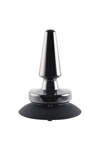 Evolved - Beginner Metal Vibrating Plug with Suction Cup Base - Black - Stag Shop