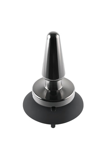 Evolved - Beginner Metal Vibrating Plug with Suction Cup Base - Black - Stag Shop