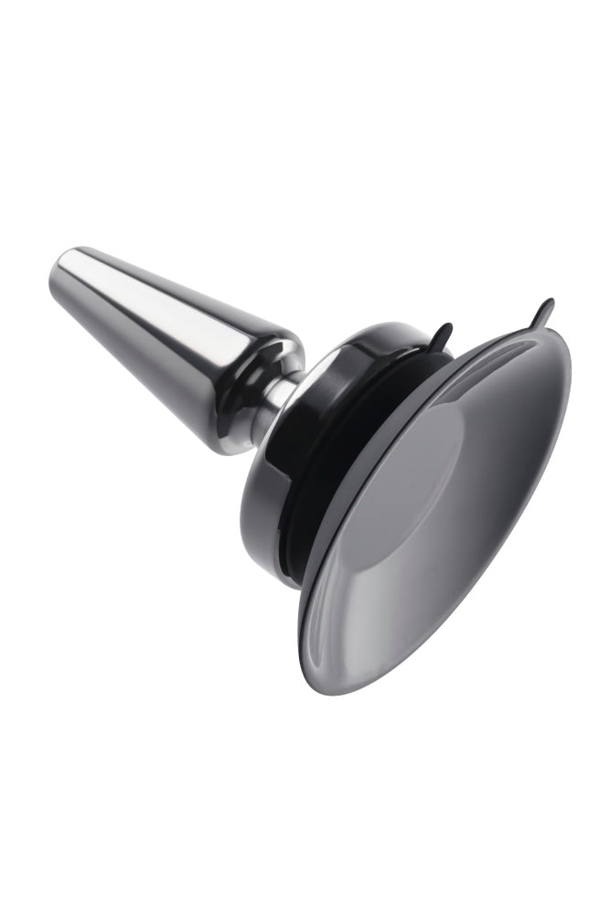 Evolved - Beginner Metal Vibrating Plug with Suction Cup Base - Black - Stag Shop