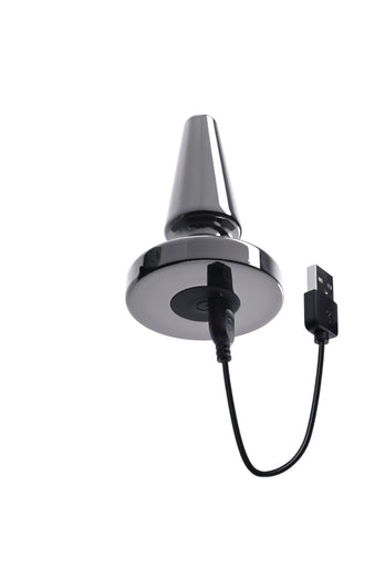 Evolved - Beginner Metal Vibrating Plug with Suction Cup Base - Black - Stag Shop