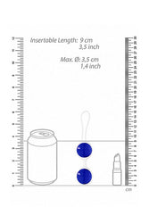 Shots Toys - Chrystalino - Glass Ben Wa Balls - Blue - Assorted Sizes - Stag Shop
