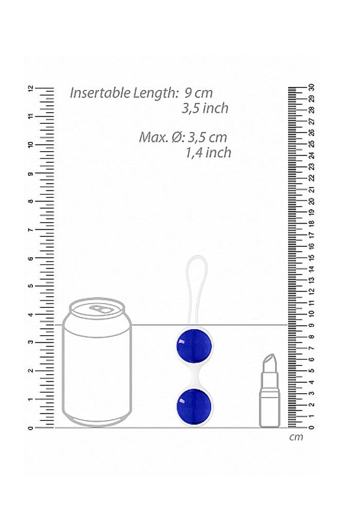 Shots Toys - Chrystalino - Glass Ben Wa Balls - Blue - Assorted Sizes - Stag Shop