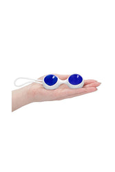 Shots Toys - Chrystalino - Glass Ben Wa Balls - Blue - Assorted Sizes - Stag Shop