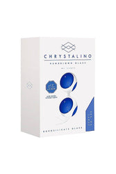 Shots Toys - Chrystalino - Glass Ben Wa Balls - Blue - Assorted Sizes - Stag Shop