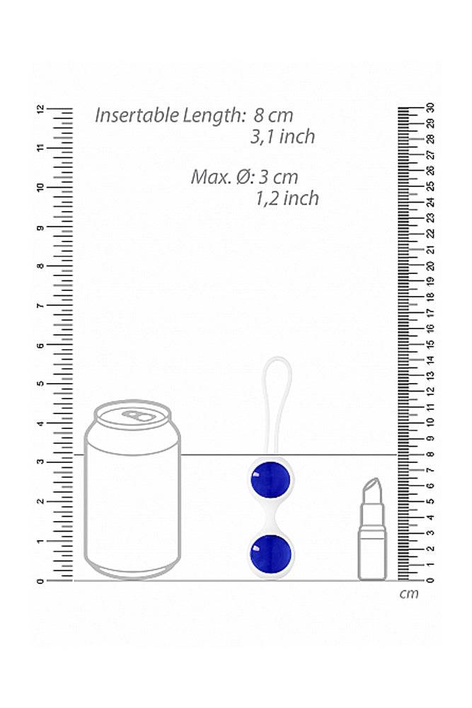 Shots Toys - Chrystalino - Glass Ben Wa Balls - Blue - Assorted Sizes - Stag Shop