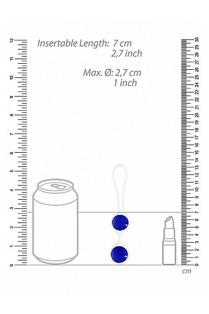 Shots Toys - Chrystalino - Glass Ben Wa Balls - Blue - Assorted Sizes - Stag Shop