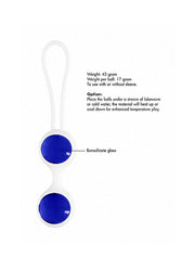 Shots Toys - Chrystalino - Glass Ben Wa Balls - Blue - Assorted Sizes - Stag Shop