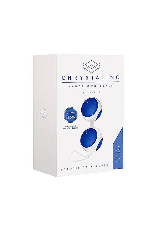 Shots Toys - Chrystalino - Glass Ben Wa Balls - Blue - Assorted Sizes - Stag Shop