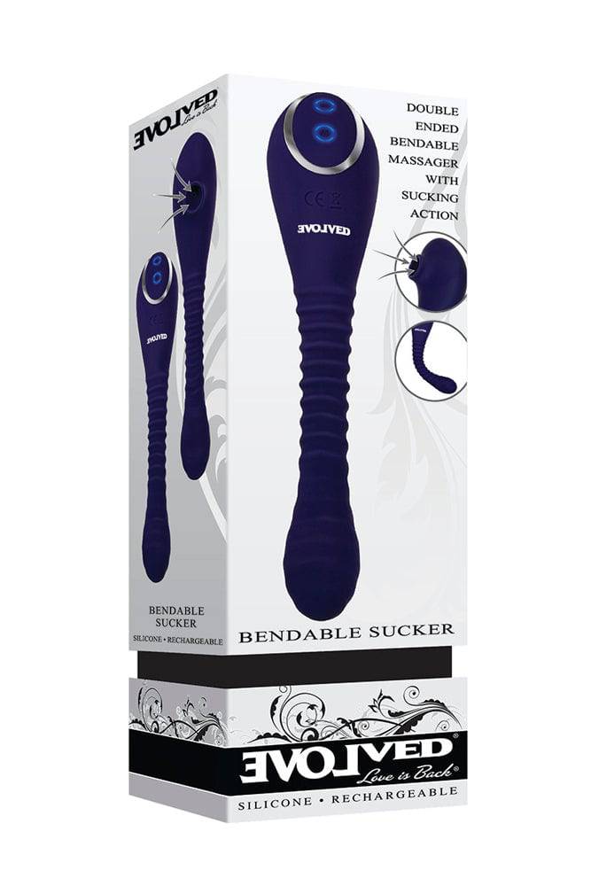 Evolved - Bendable Sucker Dual-Ended Vibrator - Purple - Stag Shop