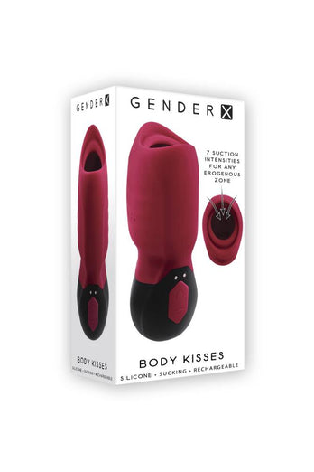 Evolved - Gender X - Body Kisses Vibrating Suction Toy - Red - Stag Shop
