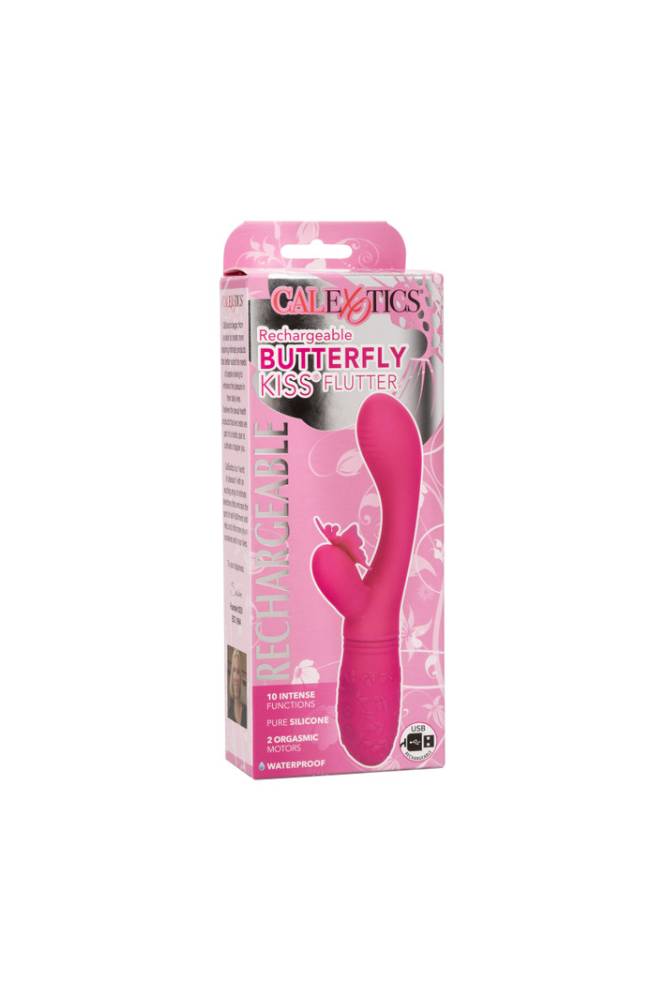 Cal Exotics - Rechargeable Butterfly Kiss Flutter Vibrator - Pink - Stag Shop