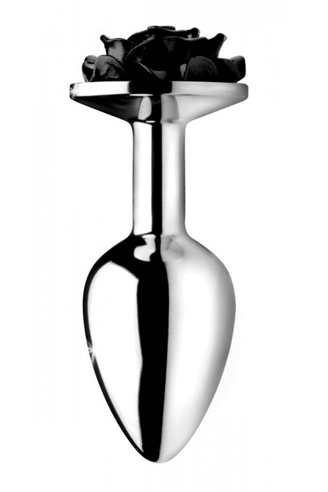 XR Brands - Booty Sparks - Black Rose Anal Plug - Medium - Stag Shop