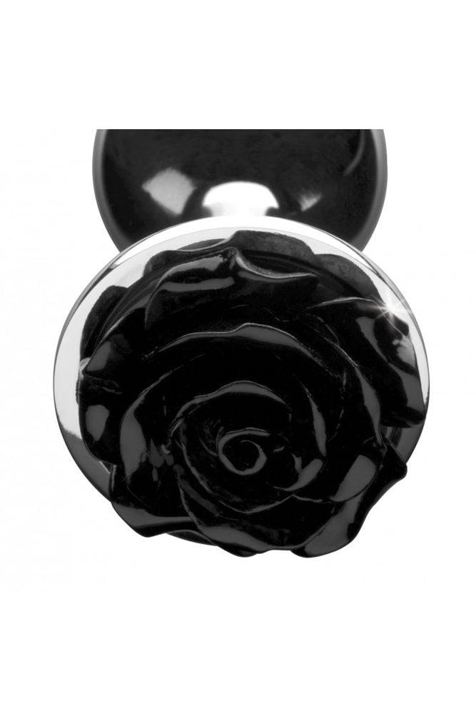 XR Brands - Booty Sparks - Black Rose Anal Plug - Medium - Stag Shop