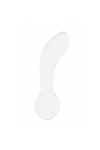 Shots Toys - Chrystalino - Blaze Glass Butt Plug - White - Stag Shop