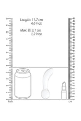 Shots Toys - Chrystalino - Blaze Glass Butt Plug - White - Stag Shop