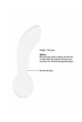 Shots Toys - Chrystalino - Blaze Glass Butt Plug - White - Stag Shop
