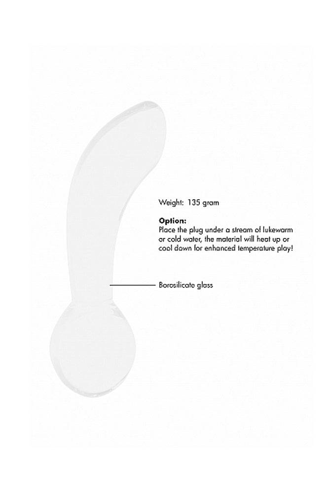 Shots Toys - Chrystalino - Blaze Glass Butt Plug - White - Stag Shop