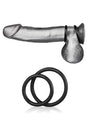 Electric Eel - Blue Line - Silicone Cock Ring Set - Black - Stag Shop