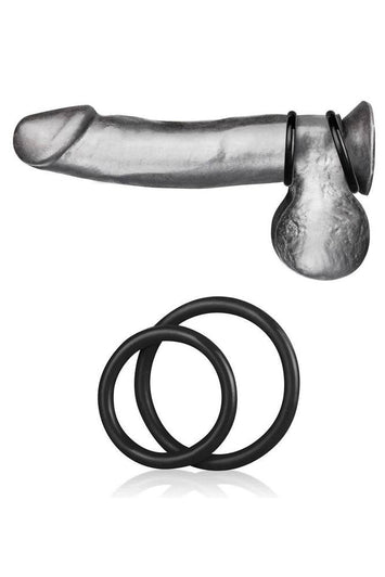 Electric Eel - Blue Line - Silicone Cock Ring Set - Black - Stag Shop