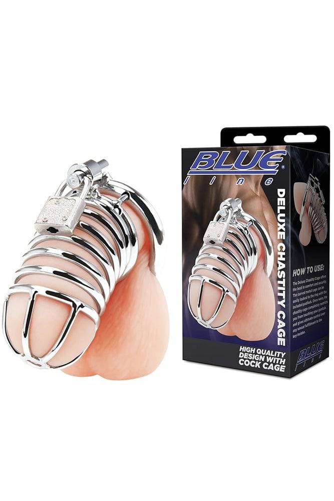 Electric Eel - Blue Line - Deluxe Chastity Cock Cage - Stag Shop