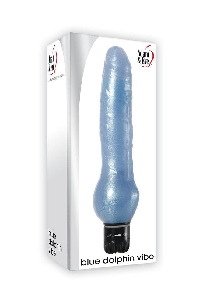 Adam & Eve - Blue Dolphin Vibrator - Glitter Blue - Stag Shop