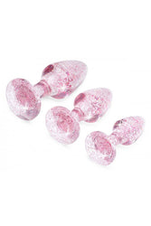 XR Brands - Booty Sparks - Glitter Gem Anal Plug Set - Pink - Stag Shop