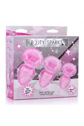 XR Brands - Booty Sparks - Glitter Gem Anal Plug Set - Pink - Stag Shop