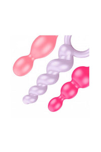 Thumbnail for Satisfyer - Booty Call 3-Piece Plug Set - Multicolour - Stag Shop