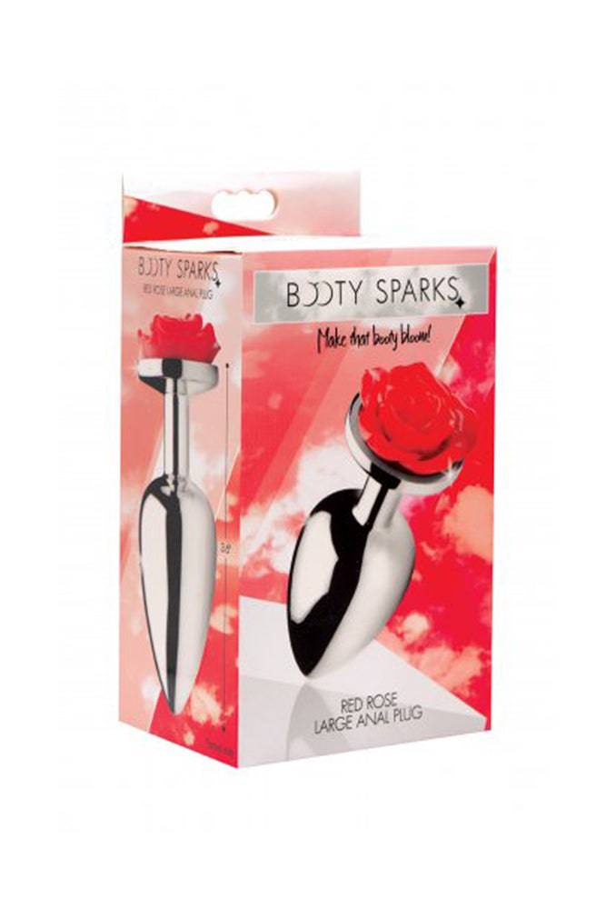 XR Brands - Booty Sparks - Red Rose - Anal Plug - Large - Stag Shop