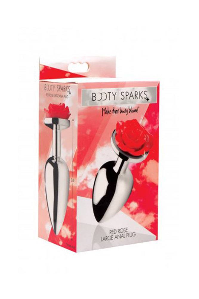 XR Brands - Booty Sparks - Red Rose - Anal Plug - Large - Stag Shop
