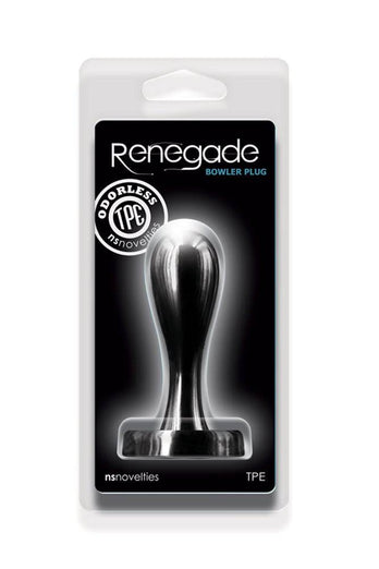 Ns Novelties - Renegade - Bowler Anal Plug - Medium - Black - Stag Shop