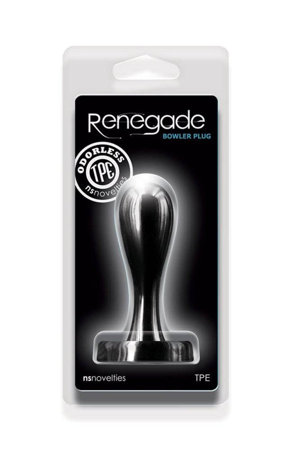 Ns Novelties - Renegade - Bowler Anal Plug - Medium - Black - Stag Shop